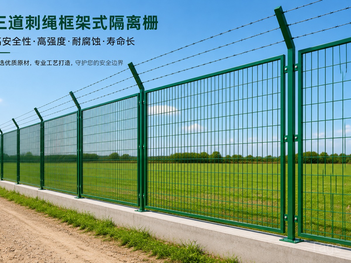 三道刺绳框架式隔离栅产品Banner